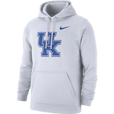 Kentucky Nike Men's Club Fleece Logo Pullover Hoodie WHITE