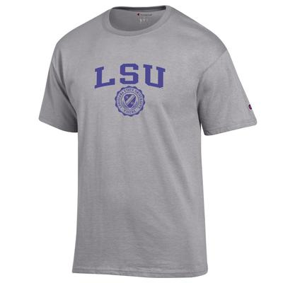 LSU Champion Short Sleeve T-Shirt With The University Seal OXFORD