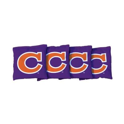Clemson Vault C Purple Cornhole Bag Set