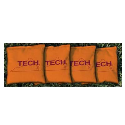Virginia Tech Vault Orange Cornhole Bag Set