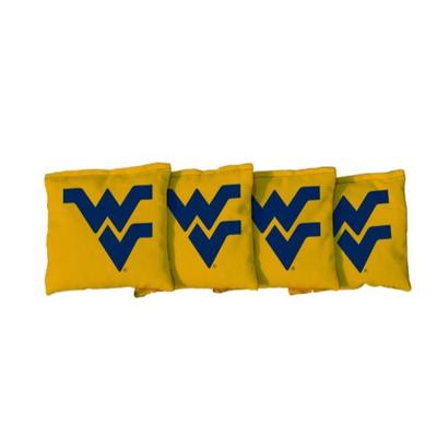 West Virginia Yellow Cornhole Bag Set