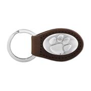  Clemson Zep- Pro Leather Concho Keychain