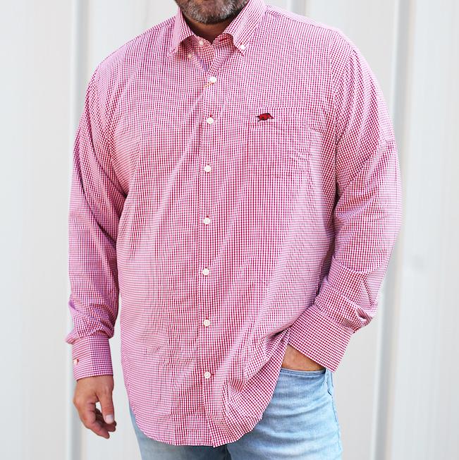  Arkansas Peter Millar Gingham Stretch Woven Shirt