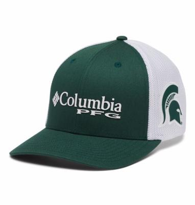 Michigan State Columbia PFG Mesh Hat SPRUCE/WHT