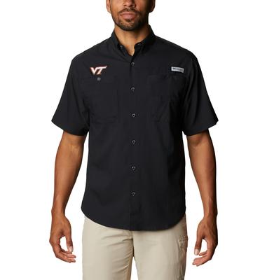 Virginia Tech Men's Columbia Tamiami Short Sleeve Shirt - Tall Sizing