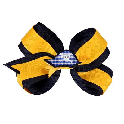 Navy & Gold Knotted Bow