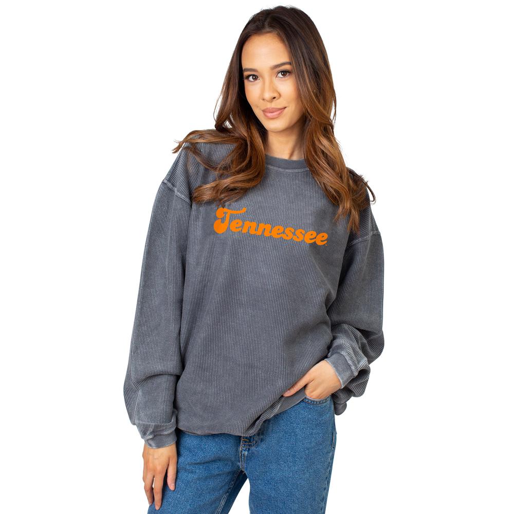 chicka-d NCAA Womens Corded Crew Pullover 
