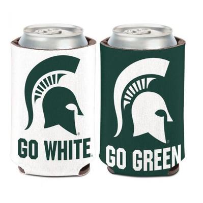 Michigan State Go Green, Go White 12 Oz Can Cooler