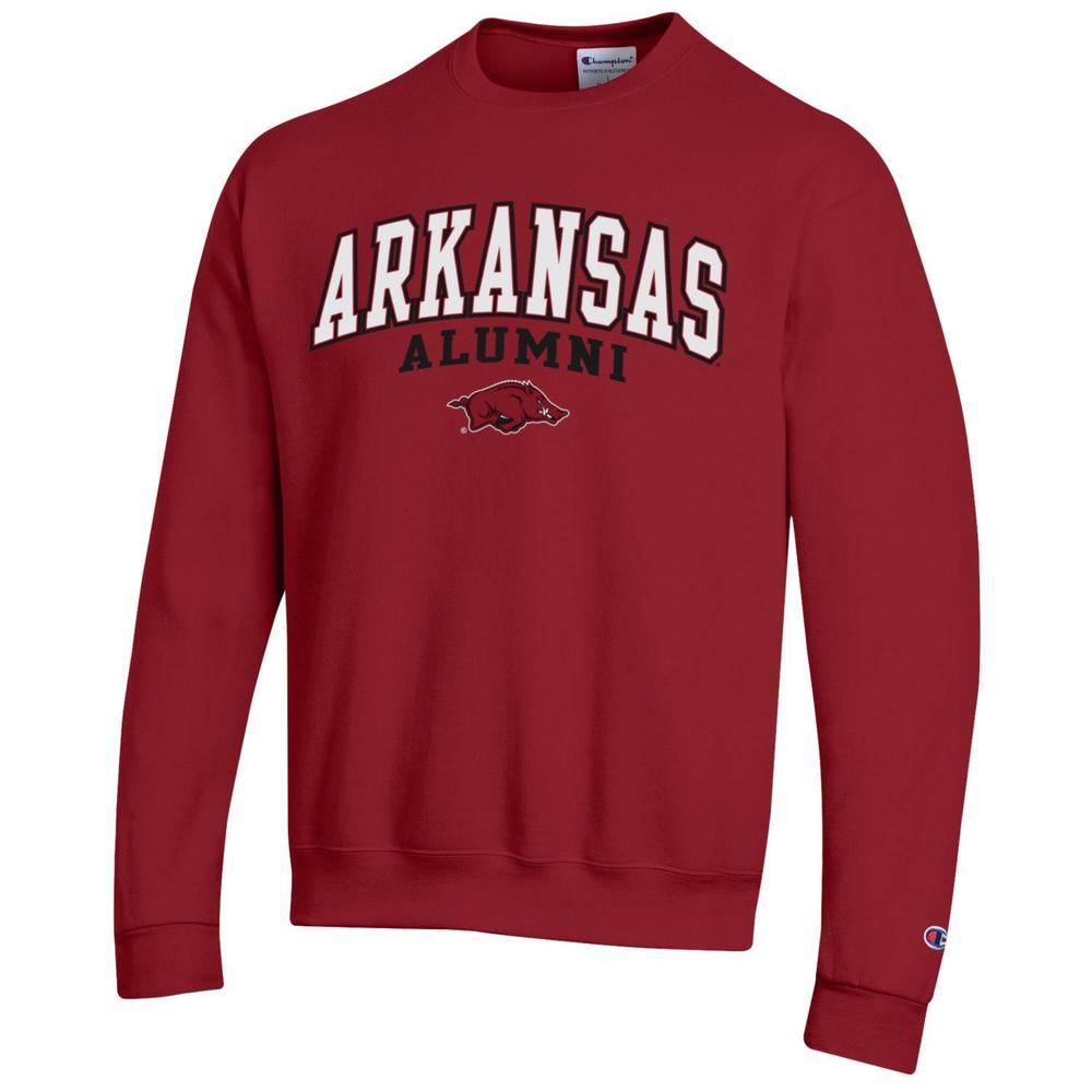 Hogs | Arkansas Alumni Arch Logo Fleece Crew | Alumni Hall