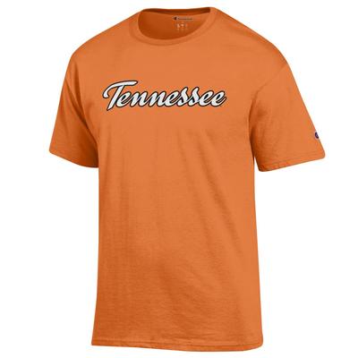 Tennessee Champion Orange Basic Script Short Sleeve Tee