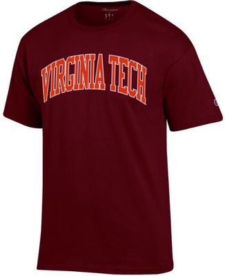 Virginia Tech Champion Arch T-Shirt MAROON