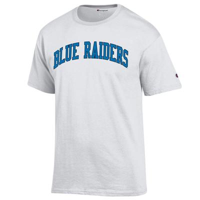 MTSU Champion Men's Blue Raiders Arch Tee Shirt WHITE