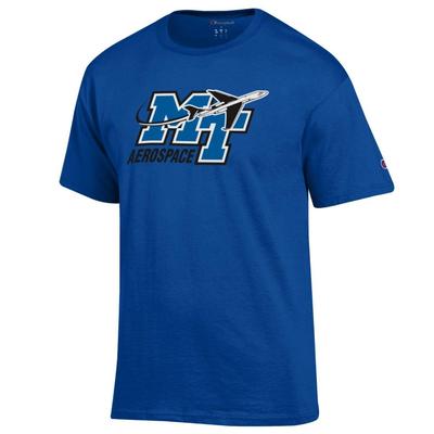 MTSU Champion Men's Aerospace Logo Tee Shirt ROYAL