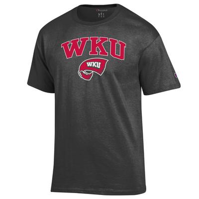 Western Kentucky Champion Men's Arch Towel Logo Tee Shirt GRANITE_HTHR