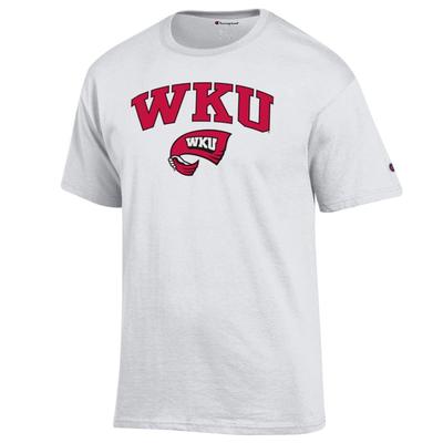 Western Kentucky Champion Men's Arch Towel Logo Tee Shirt WHITE