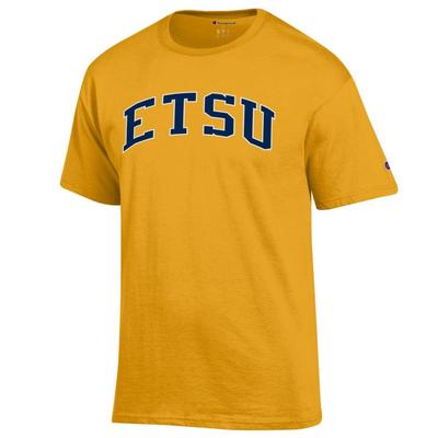 ETSU Champion Arch Tee Shirt GOLD
