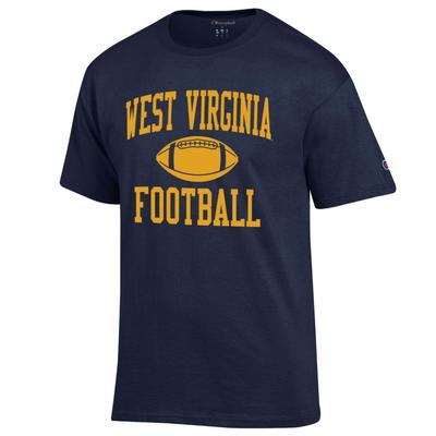 West Virginia Champion Men's Basic Football Tee Shirt
