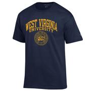  West Virginia Champion Men's Arch College Seal Tee Shirt