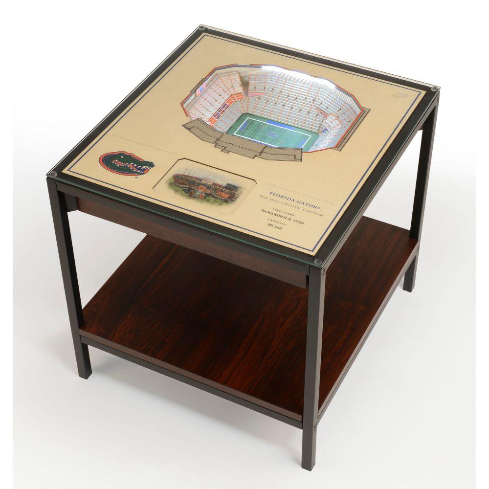  Florida Ben Hill Griffin Stadium Lighted End Table