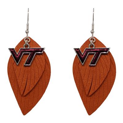Virginia Tech Iridescent Boho Earrings