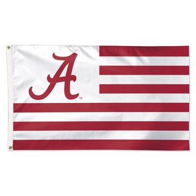 Alabama Logo and Stripes Flag 3' x 5'