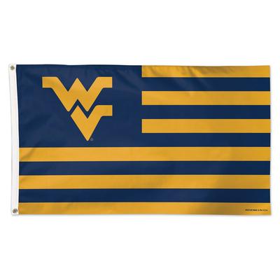 West Virginia Logo and Stripes Flag 3' x 5'