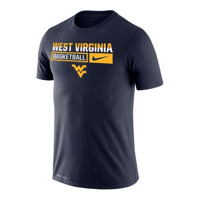 West Virginia Nike Men's Basketball Dri-Fit Legends Short Sleeve Tee