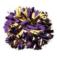 Purple and Gold Extra Large Pom Pom