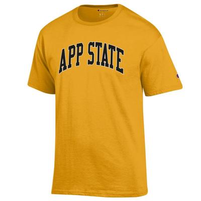 Appalachian State Champion Men's Arch App State Tee GOLD