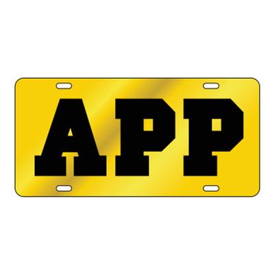 Appalachian State Gold with Black App License Plate