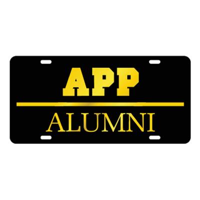 Appalachian State Black with Gold Alumni License Plate