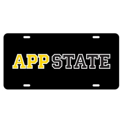 Appalachian State Black App State License Plate