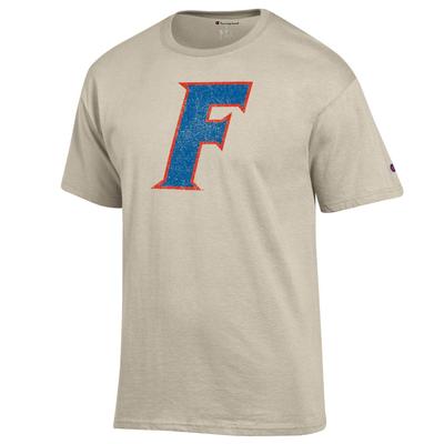 Florida Champion Distressed F Logo Tee OATMEAL