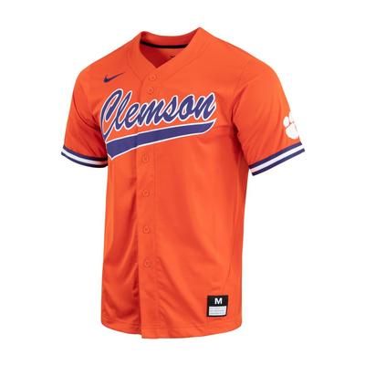 Clemson Nike Men's Replica Orange Baseball Jersey