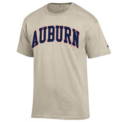 Auburn Champion Men's Arch Tee Shirt OATMEAL
