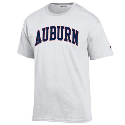 Auburn Champion Men's Arch Tee Shirt WHITE
