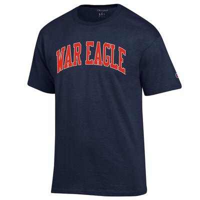 Auburn Champion Men's Arch War Eagle Tee Shirt NAVY