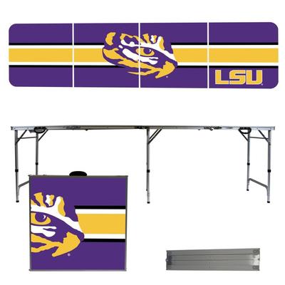 LSU Tigers Striped Tailgate Table