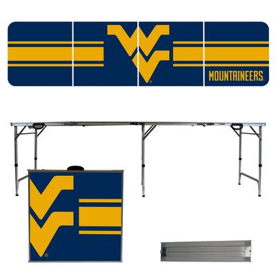 West Virginia Mountaineers Striped Tailgate Table