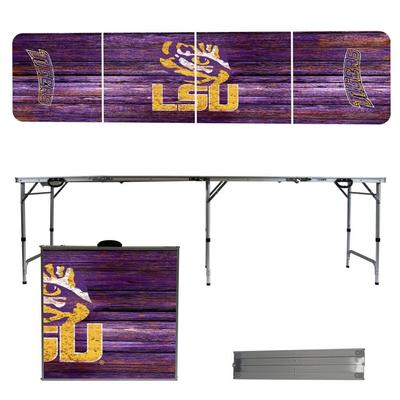 LSU Weathered Faux Wood Tailgate Table