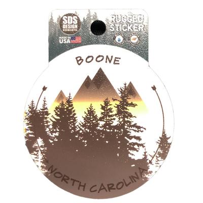 Seasons Design Boone App State University Mountains Circle Decal
