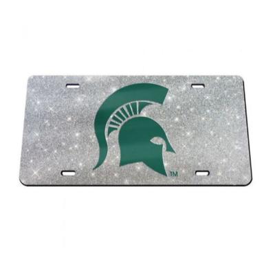 Michigan State Glitter License Plate