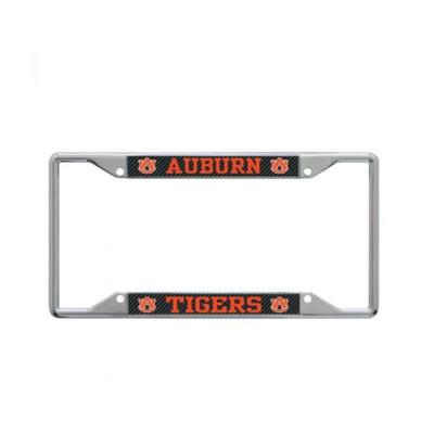 Auburn Carbon Fiber Logo License Plate Frame