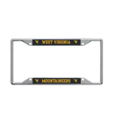 West Virginia Carbon Fiber Logo License Plate Frame