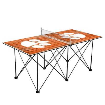 Clemson Pop-Up Portable Table Tennis Table