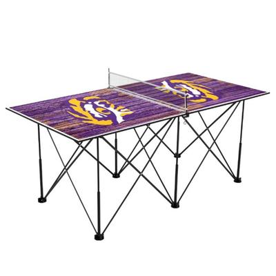 LSU Pop-Up Portable Table Tennis Table