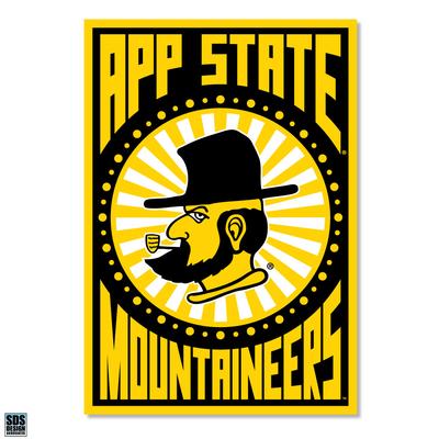 Appalachian State Sunburst App State Decal 3