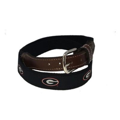 Georgia Belt with Leather Buckle
