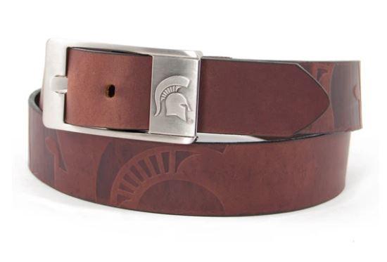 Eagles Wings Michigan State University Brandish Leather Belt 