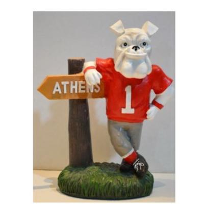 Georgia Painted Mascot Figurine with Sign